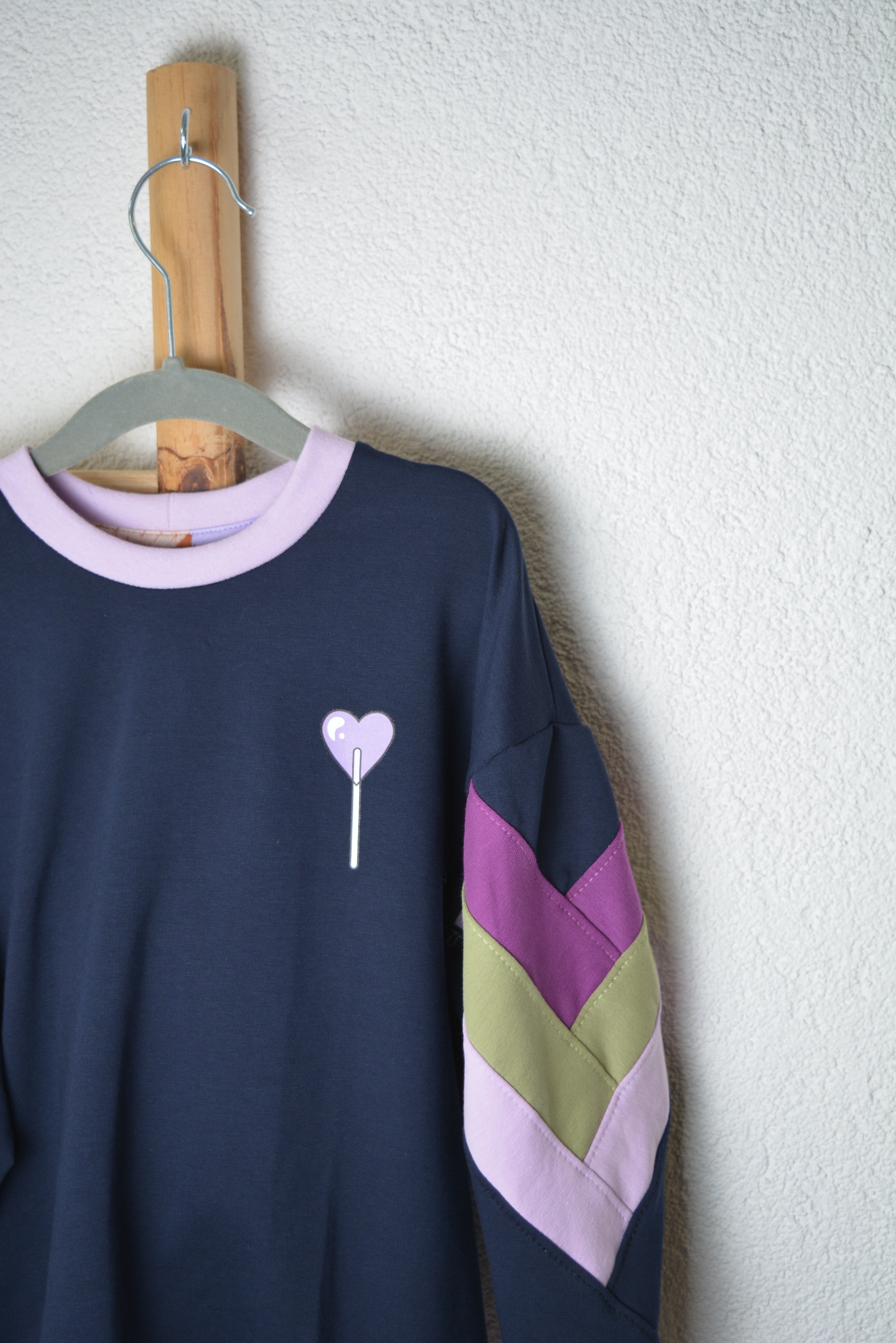 Kinder Sweater „Sweet Heart“ – Oversized Unisex Gr.116