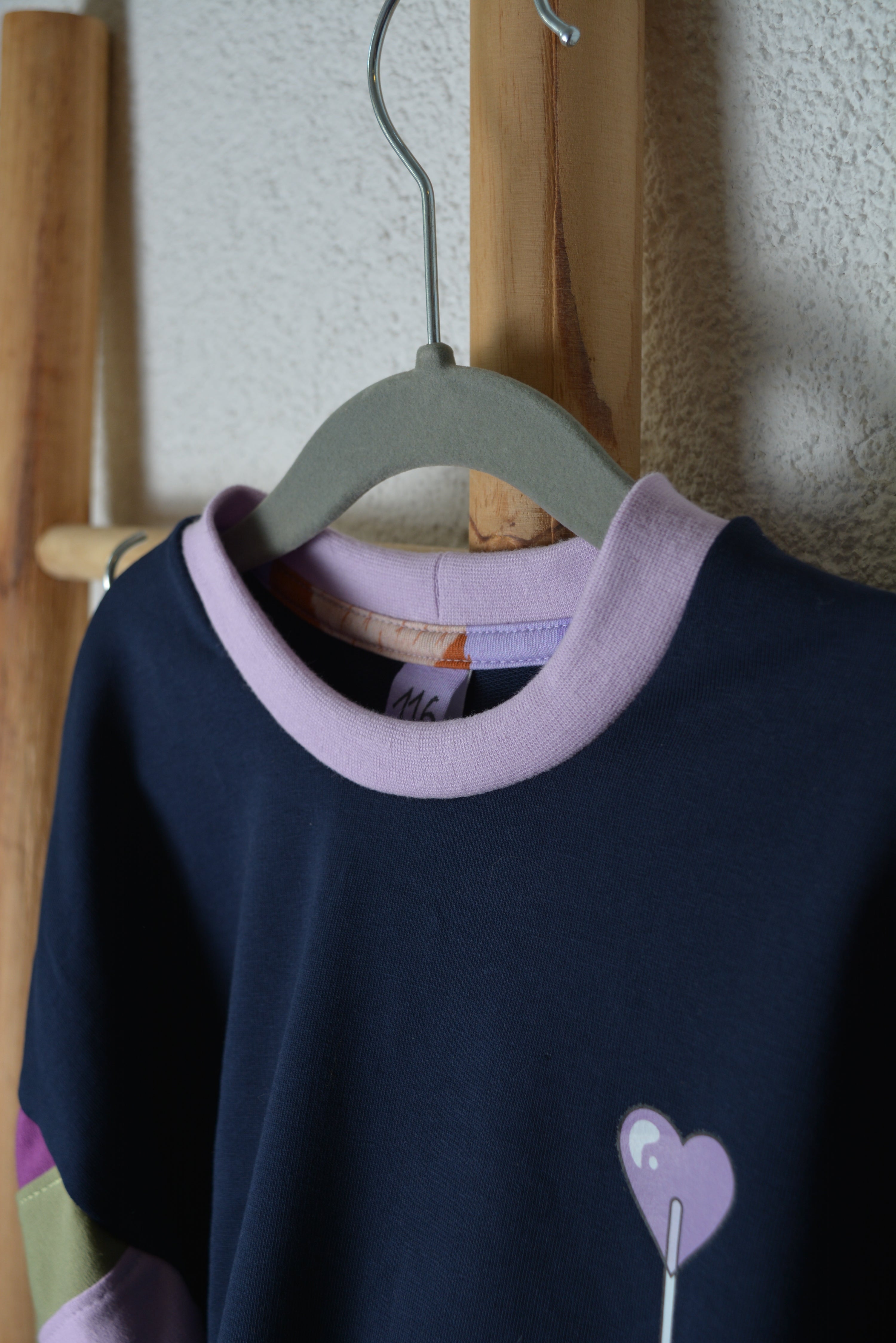 Kinder Sweater „Sweet Heart“ – Oversized Unisex Gr.116