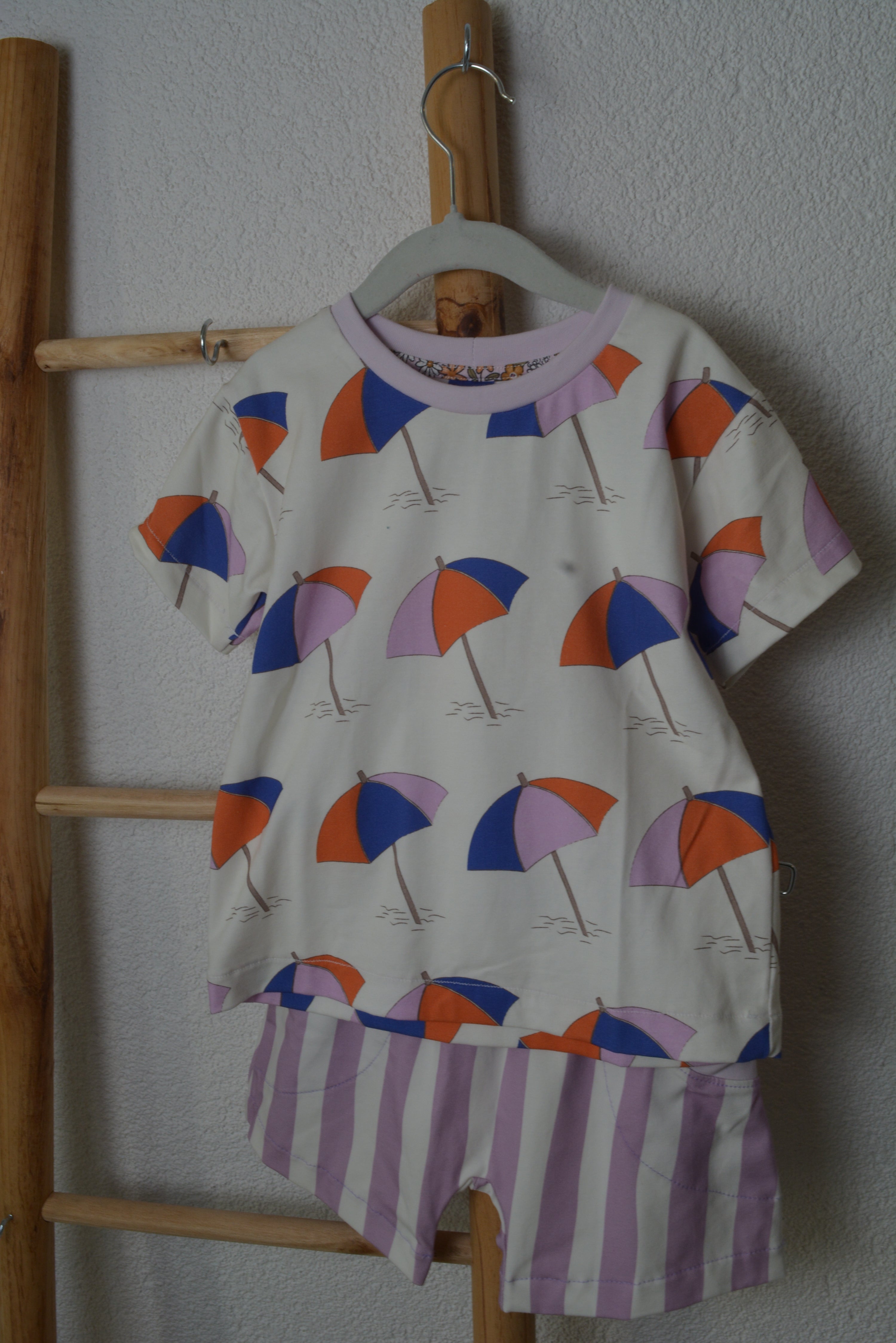 Kinder Set „Beach Days“ – Oversized Shirt & Shorts Gr.104