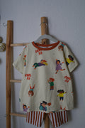 Kinder Set „Cool Kid“ – Oversized Shirt & Radlerhose Gr.128/134