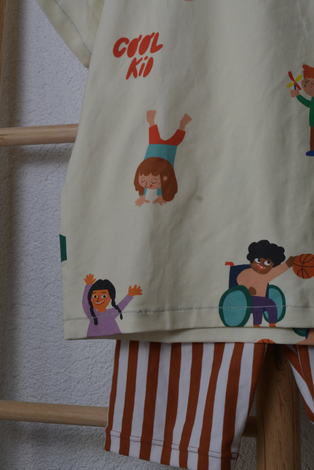 Kinder Set „Cool Kid“ – Oversized Shirt & Radlerhose Gr.128/134
